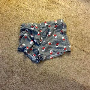 Santa pajama shorts